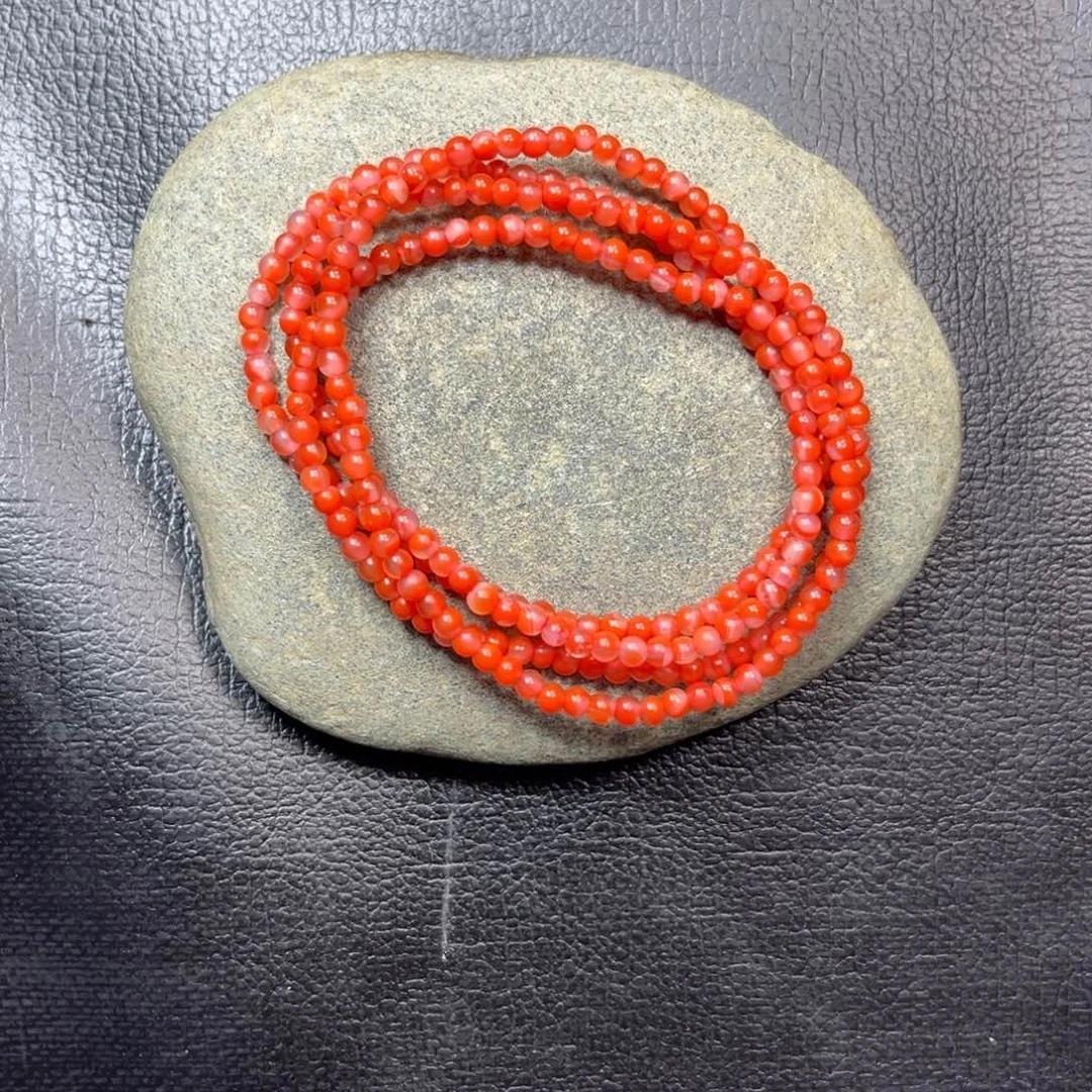 南红玛瑙未镶嵌手串卡4多圈冰飘