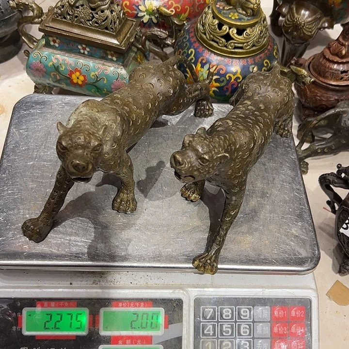 草***子微瑕疵黄铜摆件工艺品