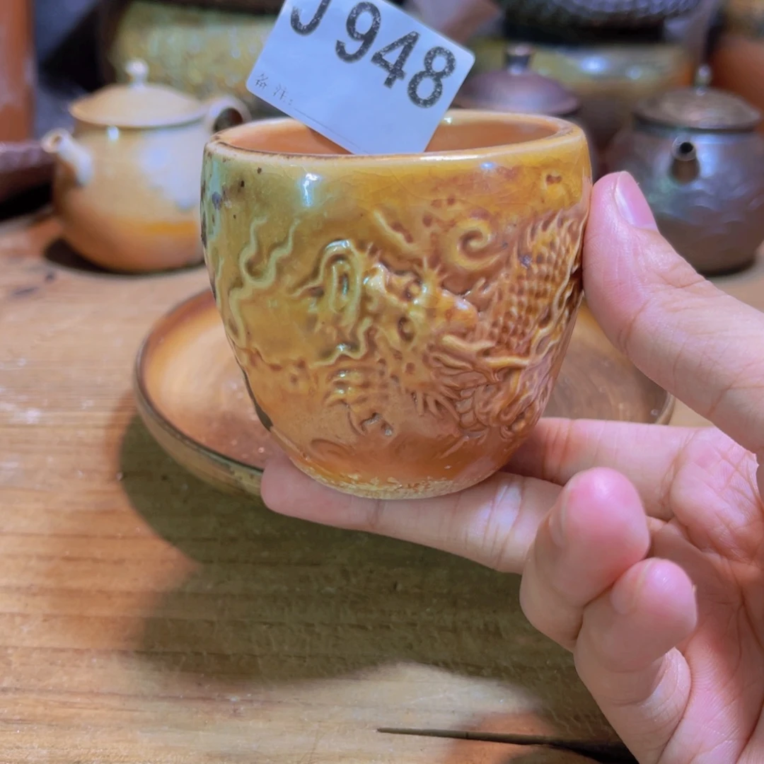 纯手工制作工艺（柴烧）裸烧纯手工制作柴烧杯948