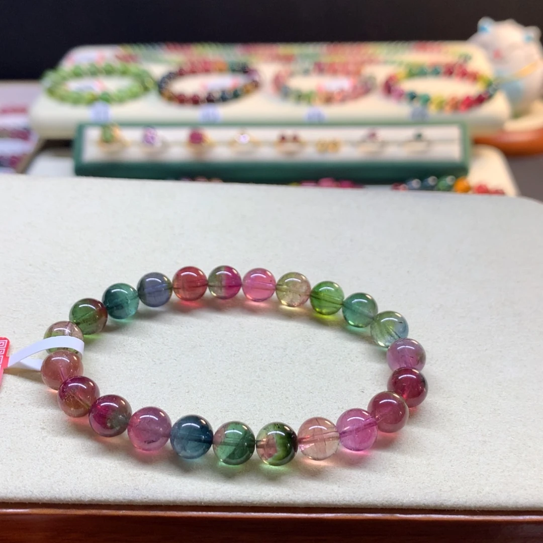 手串未镶嵌碧玺肉*坨西瓜8mm