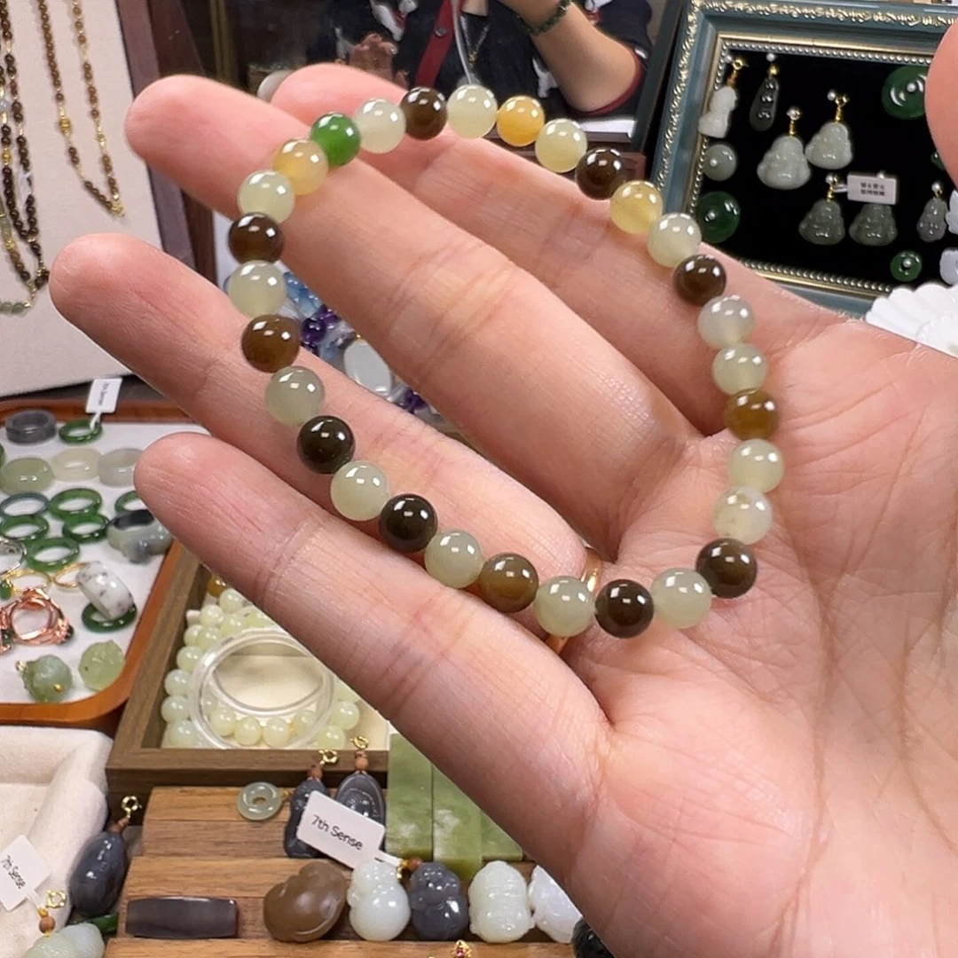 和田玉未镶嵌手链