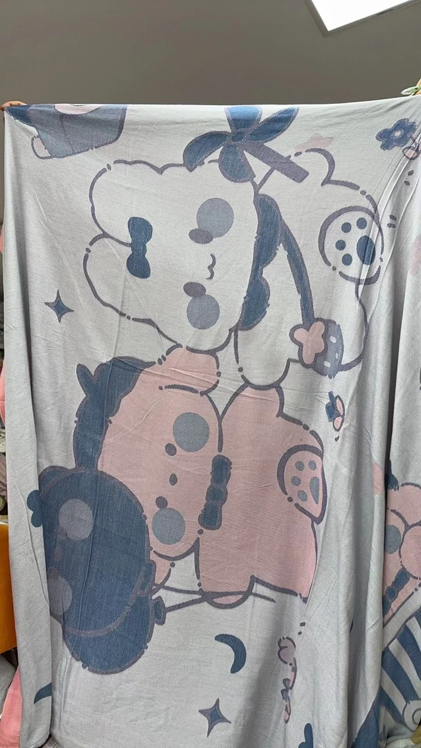 【京かわ会社】竹纤维毯夏季冷感毯 单人盖毯150*200cm  游乐园