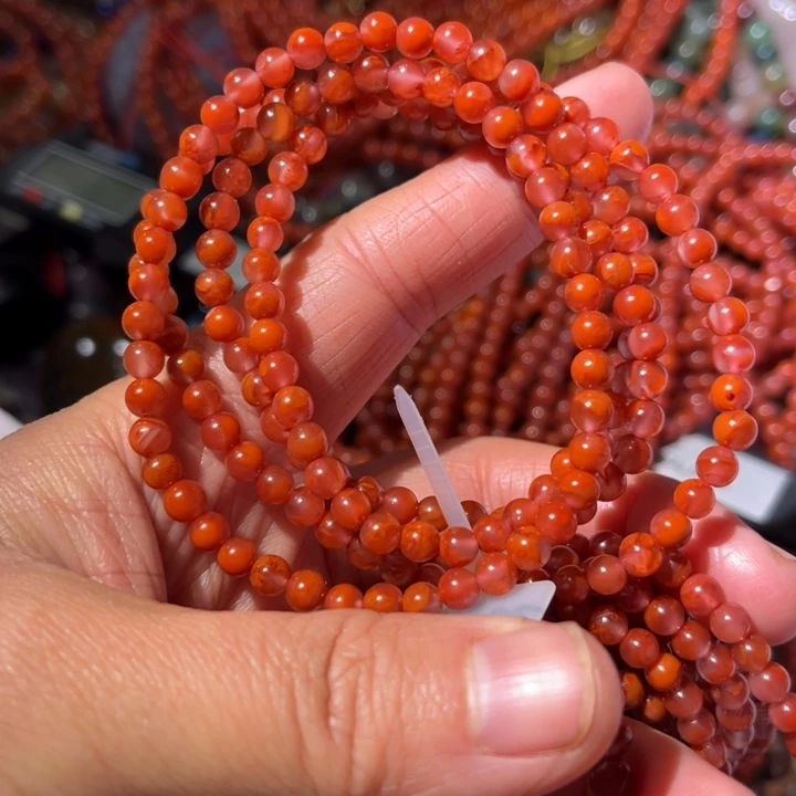 南红玛瑙未镶嵌手链