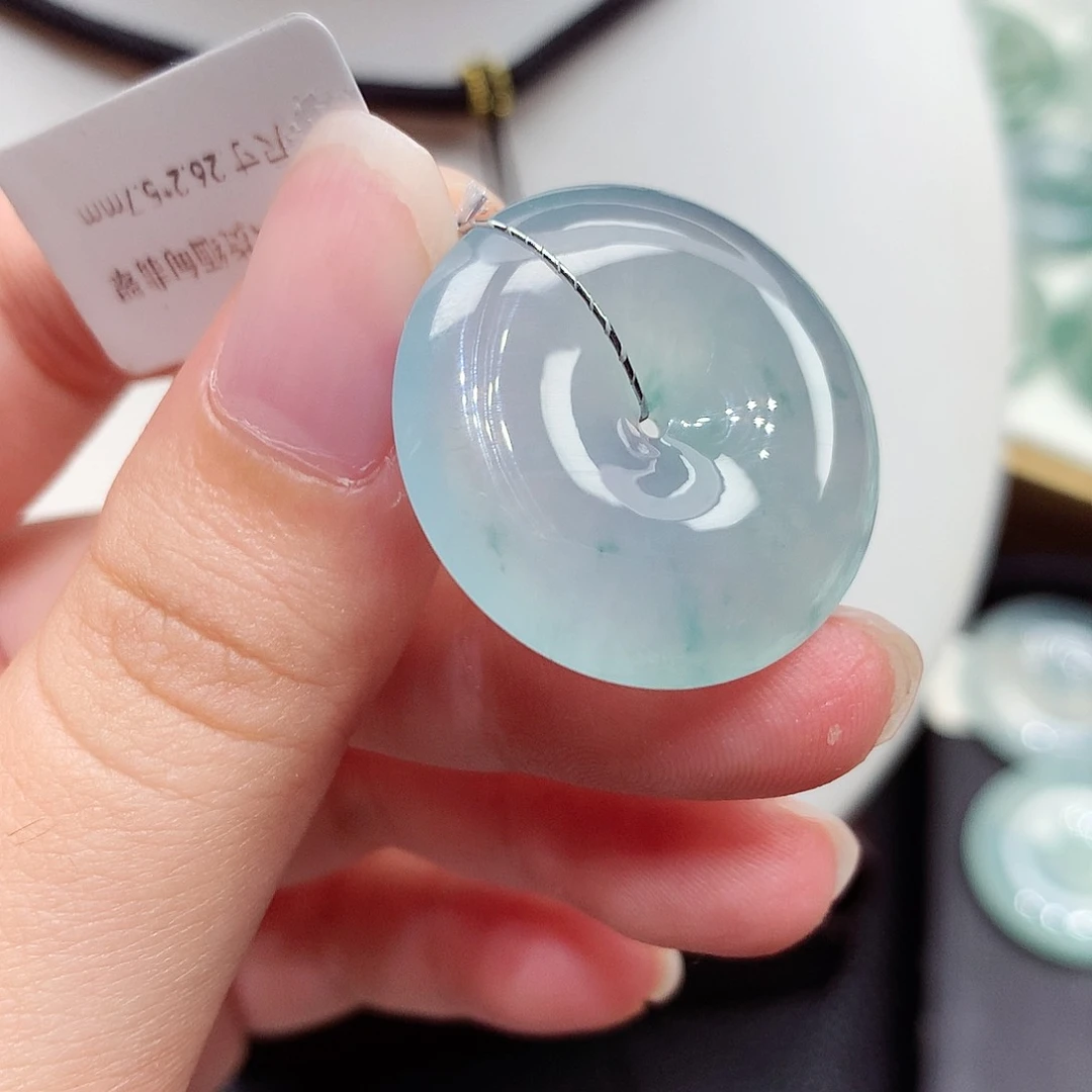 颈饰未镶嵌翡翠编号143，26.2/5.7