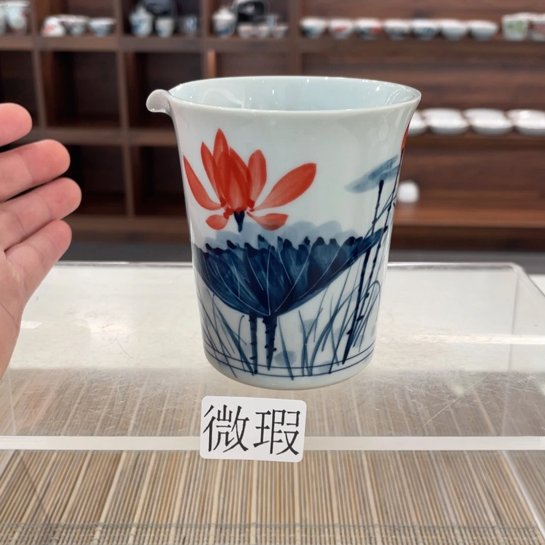 釉下手绘茶具微瑕