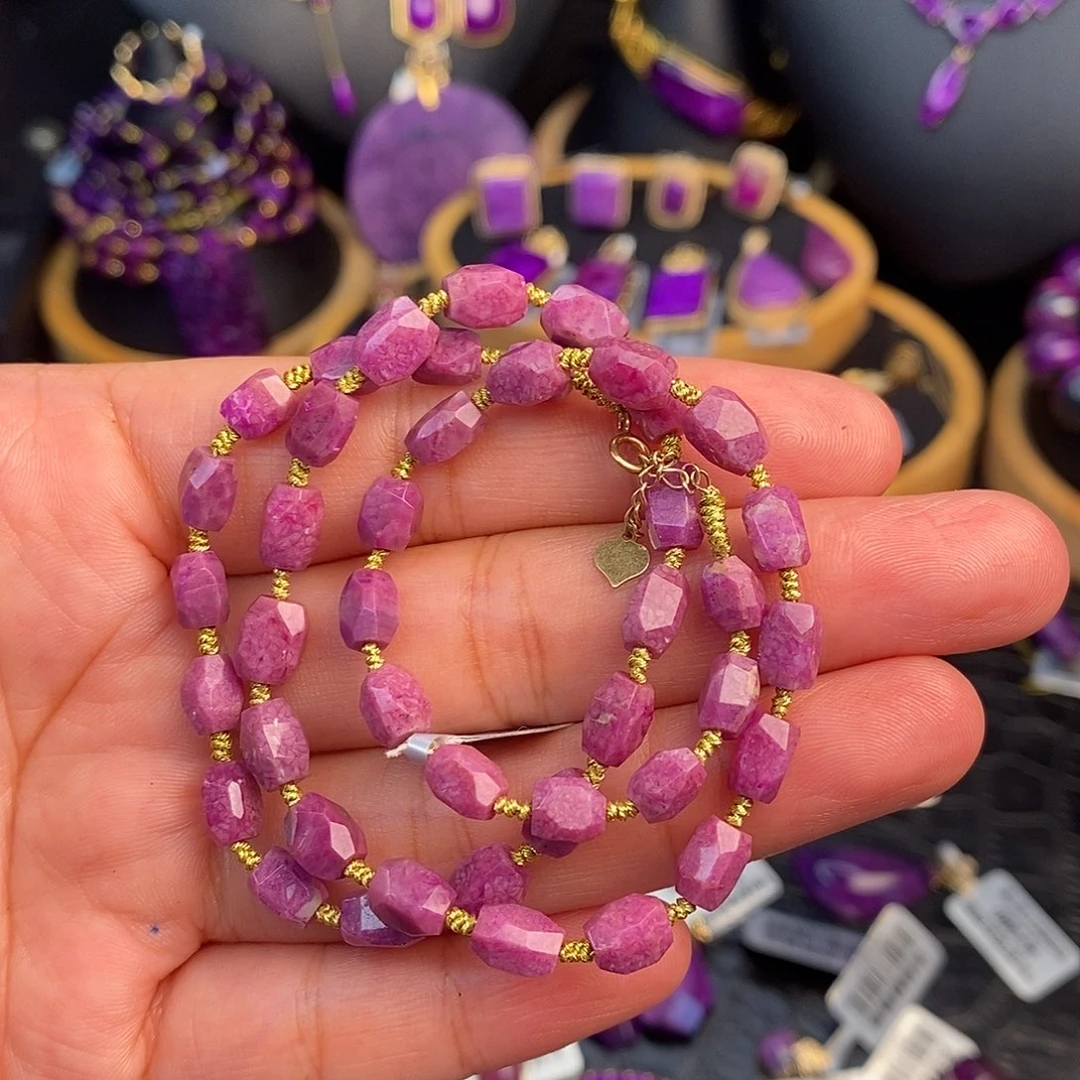 苏纪石（舒俱来）18K金镶嵌项链