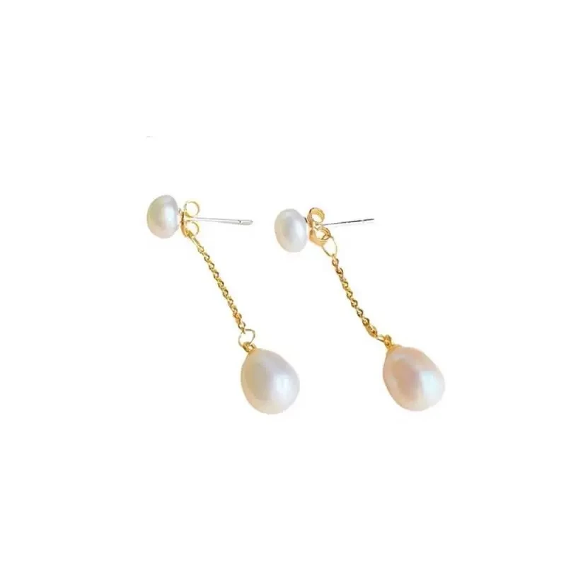 欣[太阳] 5-7mm淡水珍珠 气质银925耳饰 时尚百搭复古DEH01112