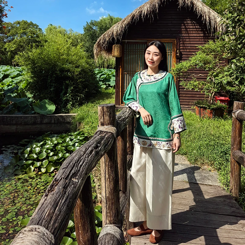 28姆米罗马假日满桑红云纱提花桑波段太太服252144