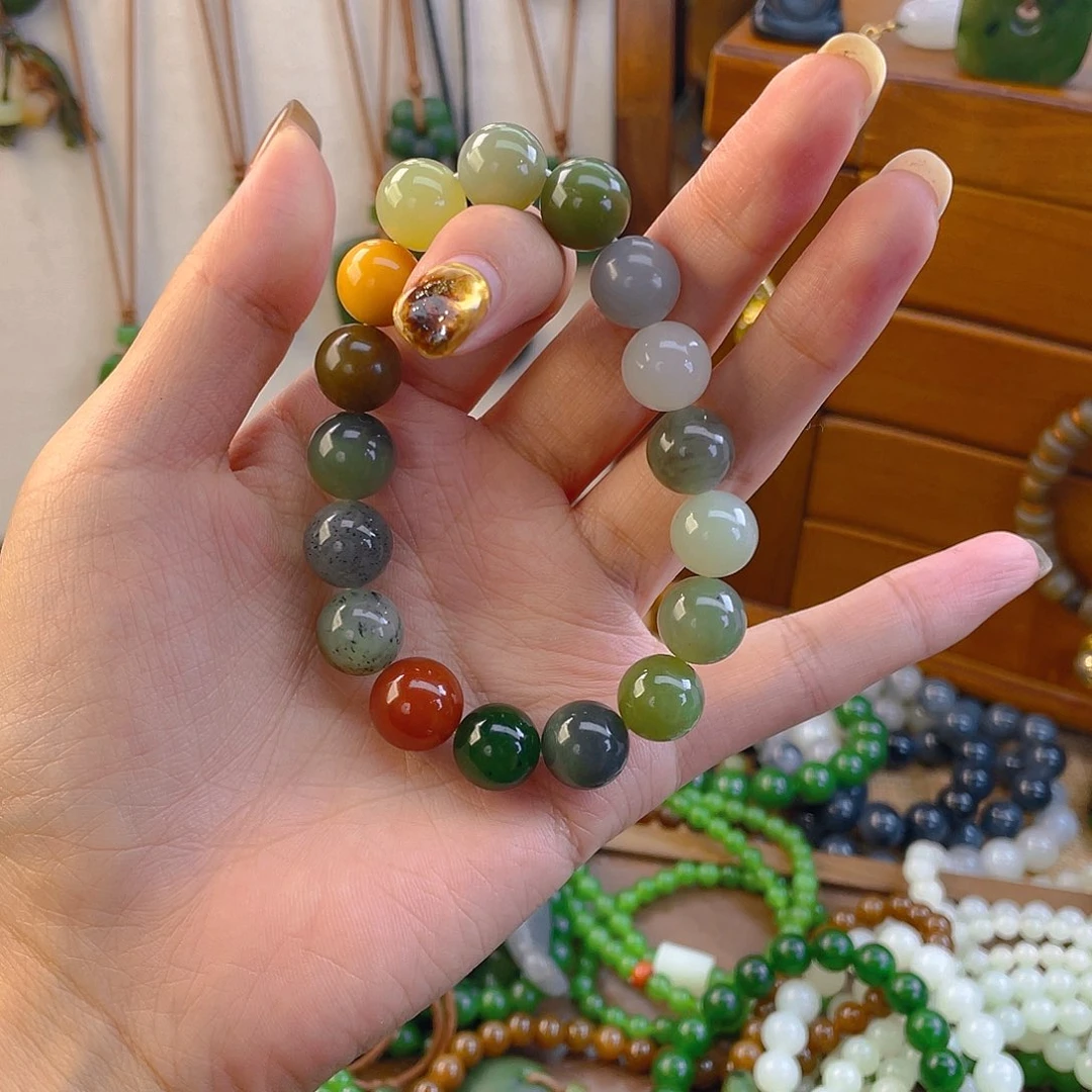 和田玉未镶嵌手链