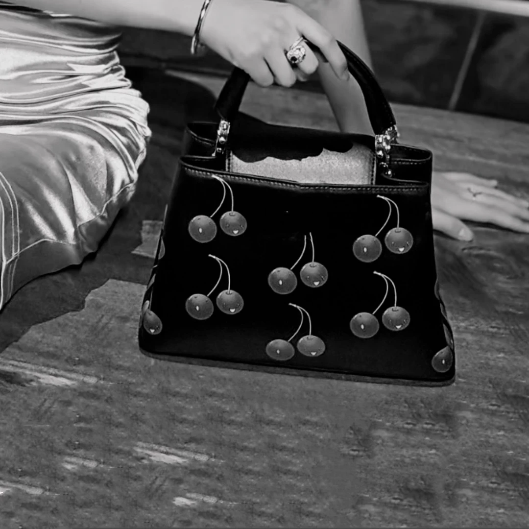 【208】樱桃 普心珐琅扣 【27cm】单肩包@@1