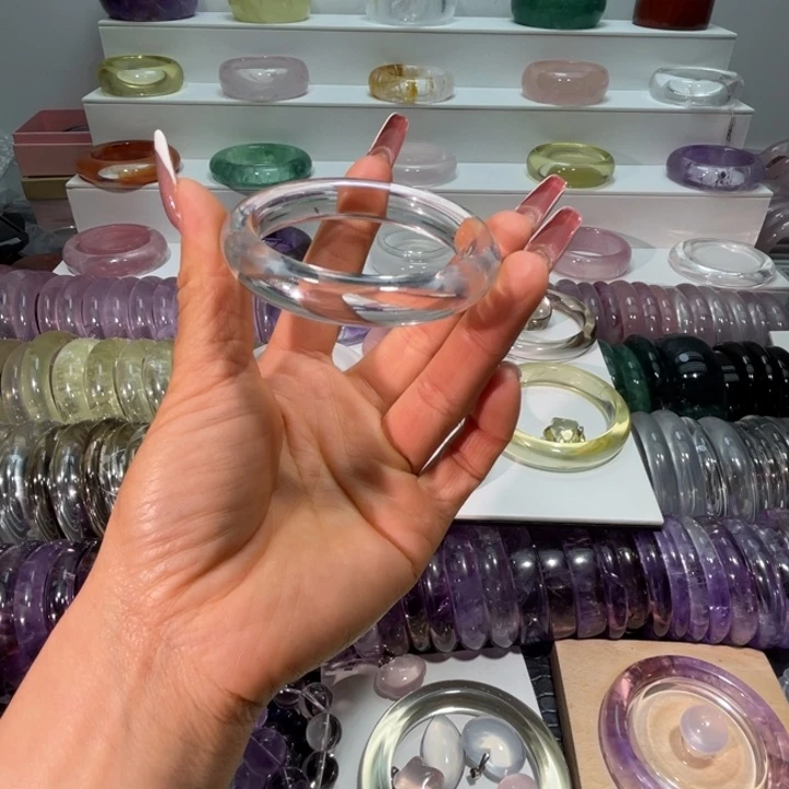 水晶手镯未镶嵌手镯55圈口17号福利款