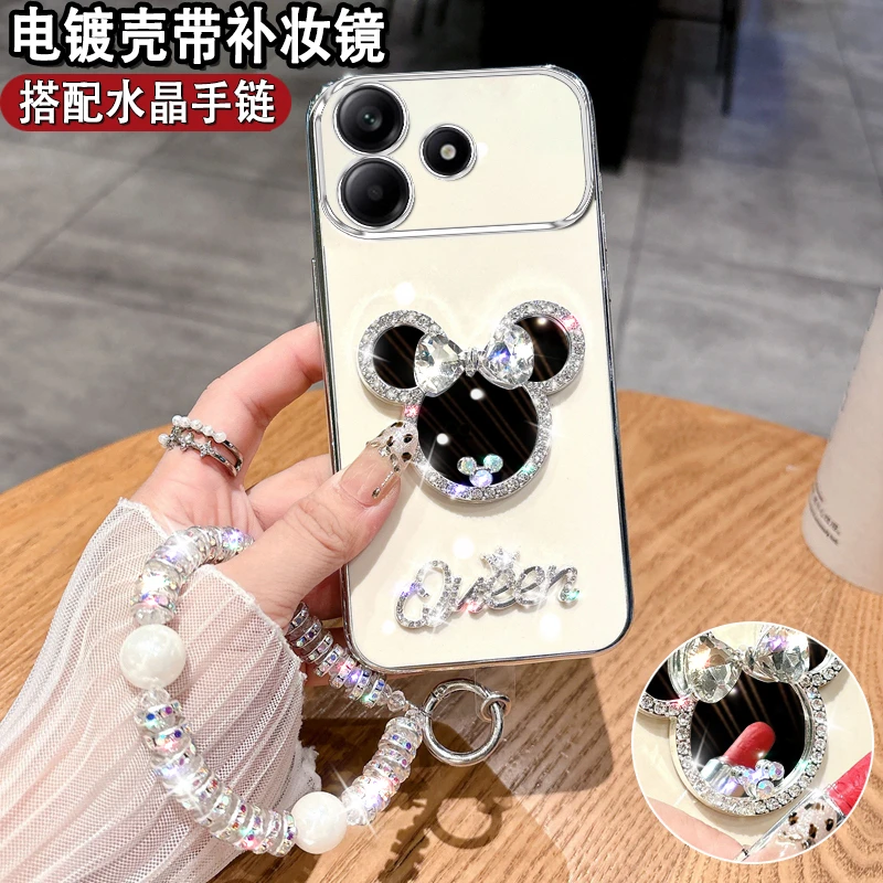 适用红米NOTE14手机壳note13硅胶note12简约note11女款note10镜子