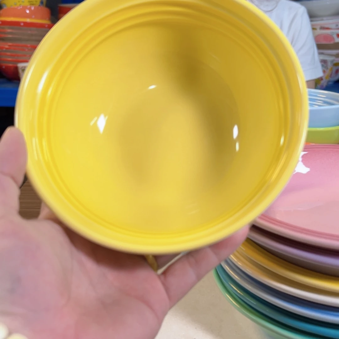 陶瓷黄色温哥华面碗