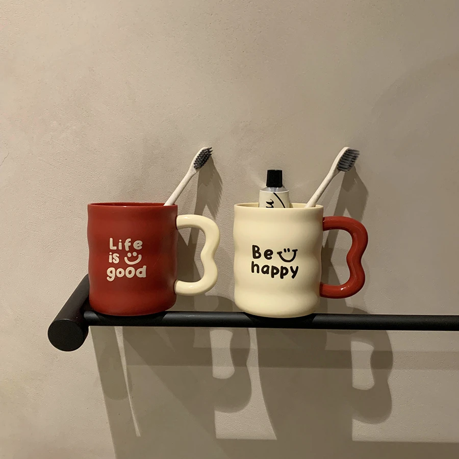 高颜值漱口杯牙刷洗漱ins学生宿舍刷牙可爱家用情侣牙缸洗漱杯m