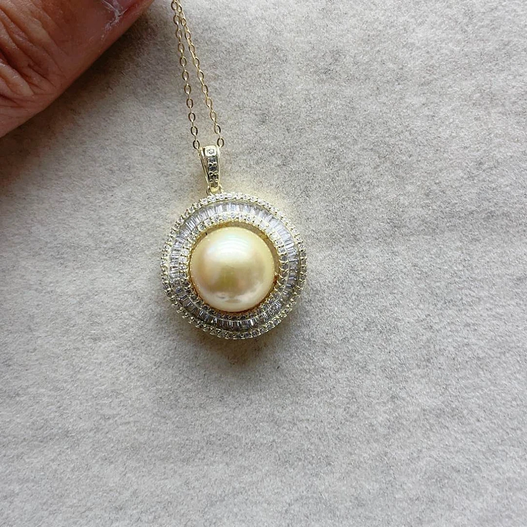 淡水珍珠颈饰银S925镶嵌