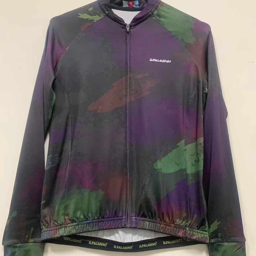 SQ 1186【深紫油彩牛奶丝长袖女士 】ILPALADINO专业版骑行服高弹