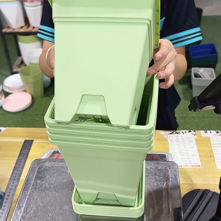 特价方盆口16高18果绿带托5只