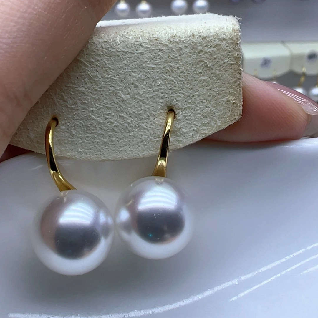 银S925镶嵌淡水珍珠耳饰