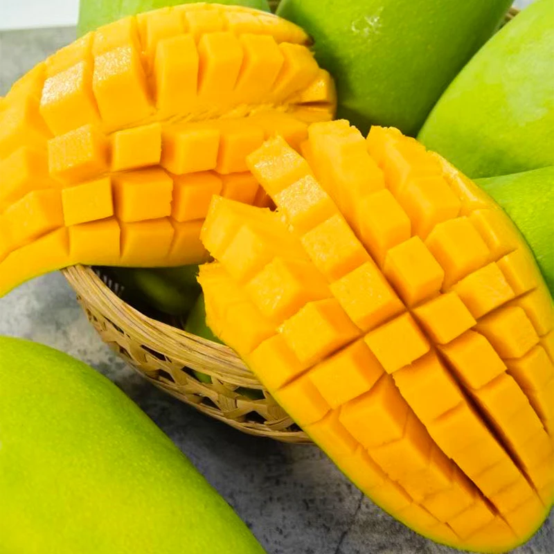 【生熟两吃】云南西双版纳大青芒新鲜脆生熟两吃热带水果带箱3斤