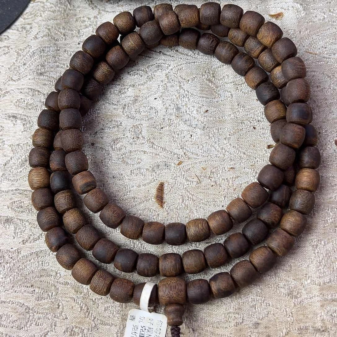 沉香手串用****109鼓珠沉水浮38克多样性发一沉香手串