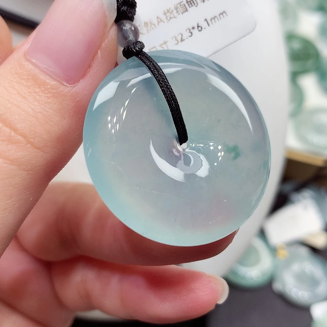 颈饰未镶嵌翡翠编号73，32.3/6.1