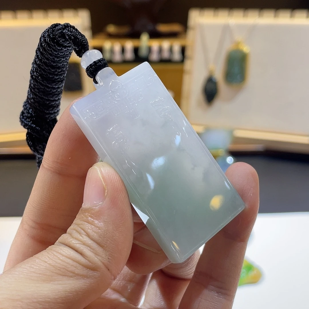 翡翠未镶嵌吊坠(不含链)无事牌