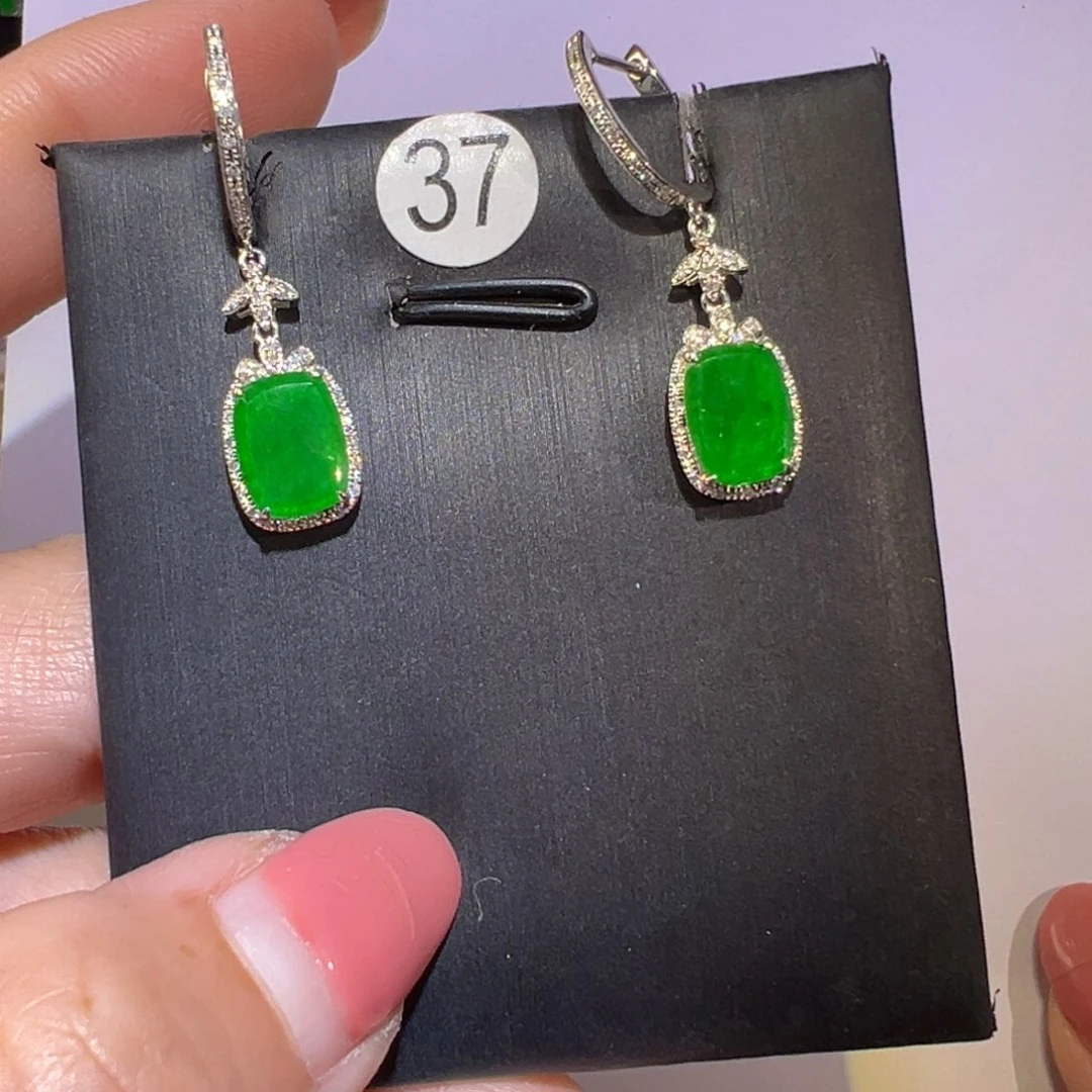 翡翠颈饰18K金镶嵌耳环