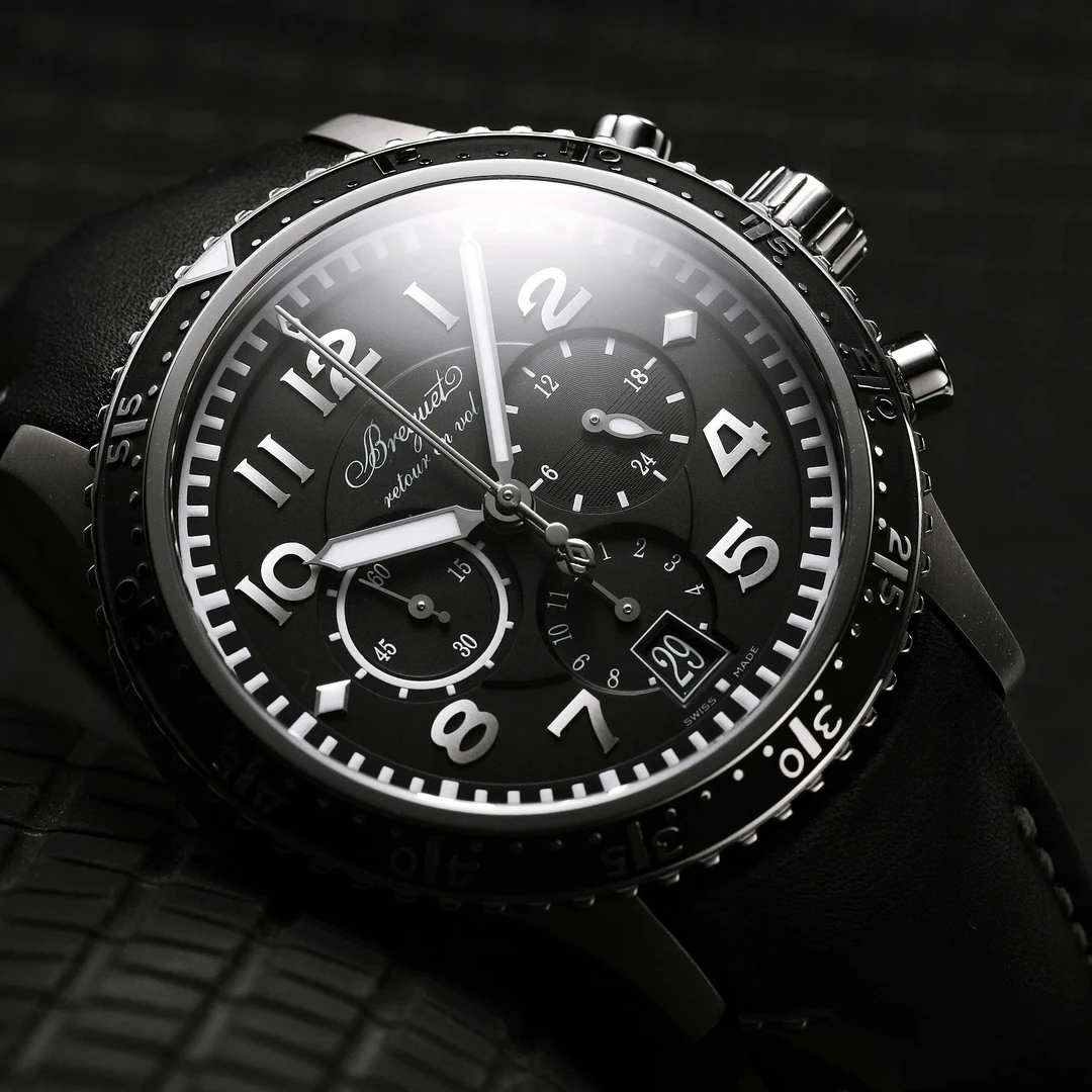 99新 BREGUET/宝玑 宝玑钛金属自动机芯3810TI/H2/3ZU男表单表