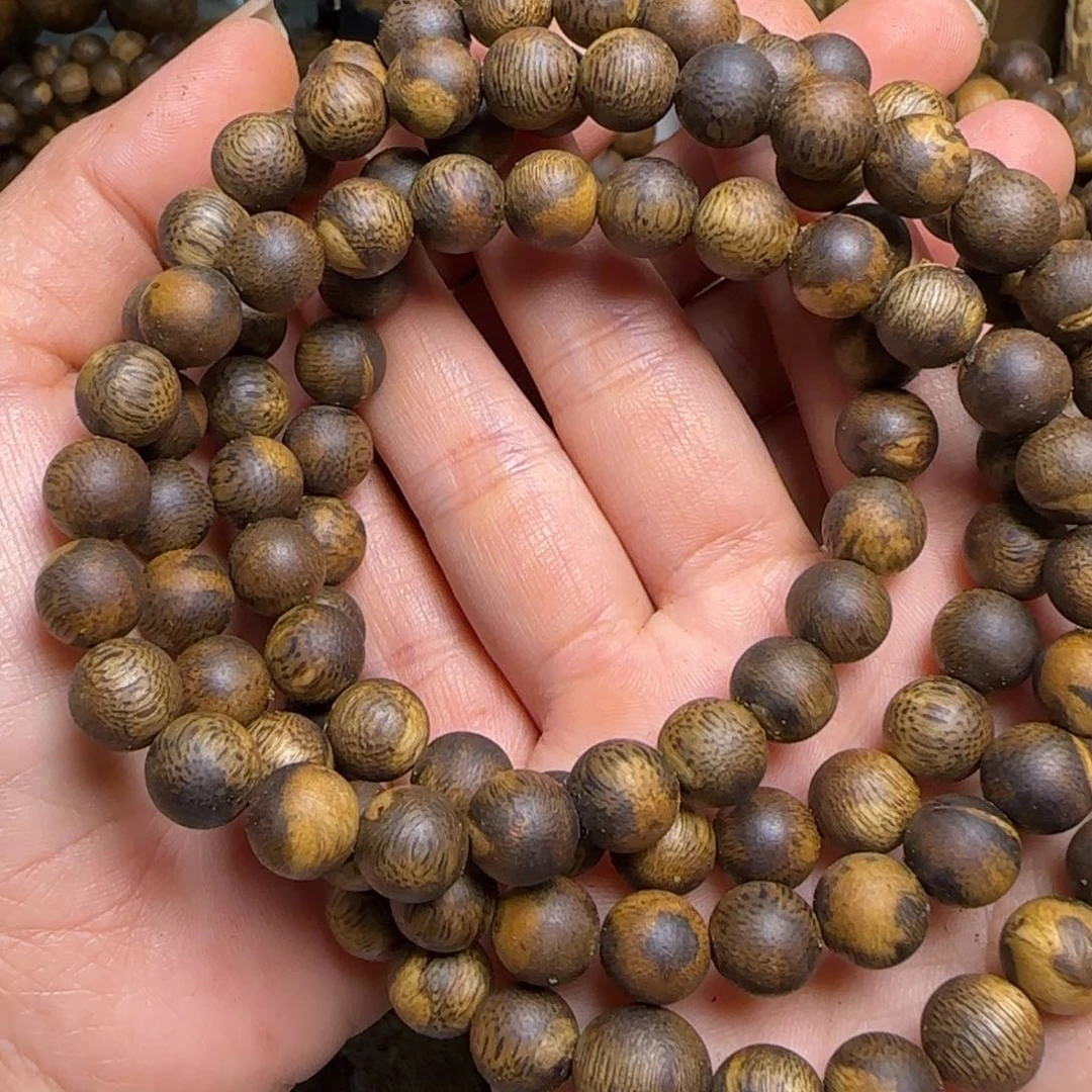 沉香手串梧**语棋楠沉香9mm多圈手串