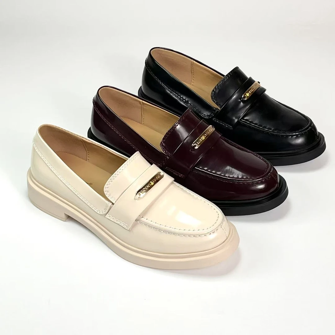 套筒复古港风中口夏季低跟乐福鞋休闲百搭欧若智性风zfy  9865