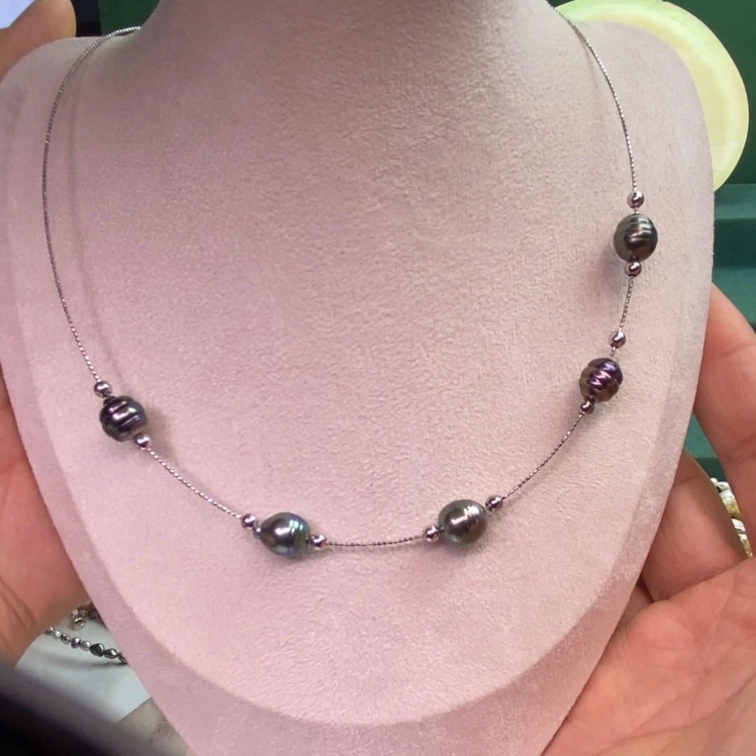 颈饰银S925镶嵌海水珍珠