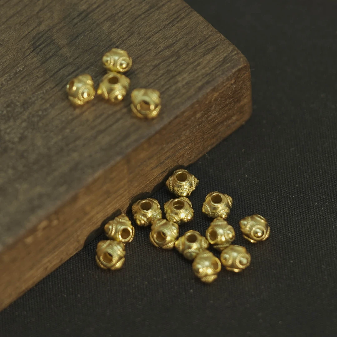 925银银制品 【发1个】4MM+ 银饰散珠DIY文玩珠宝PJ132