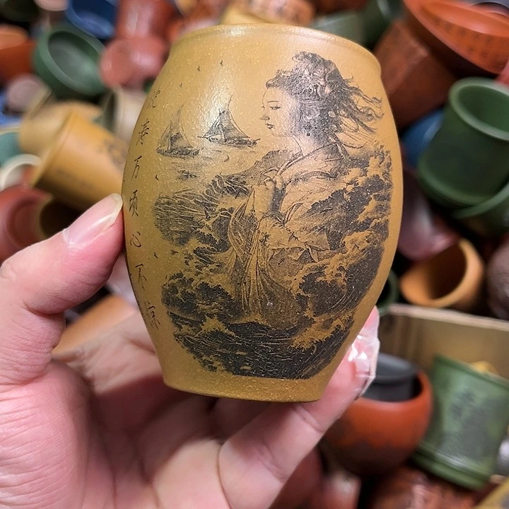 紫砂茶杯全手工紫砂主人杯