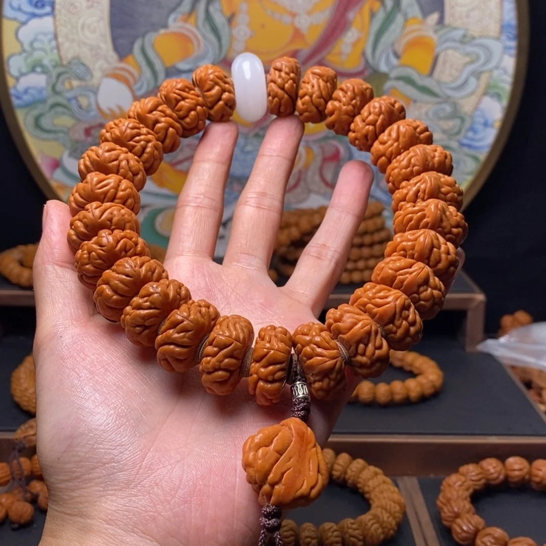 手串桃核朝****?龙纹桃核豹子头