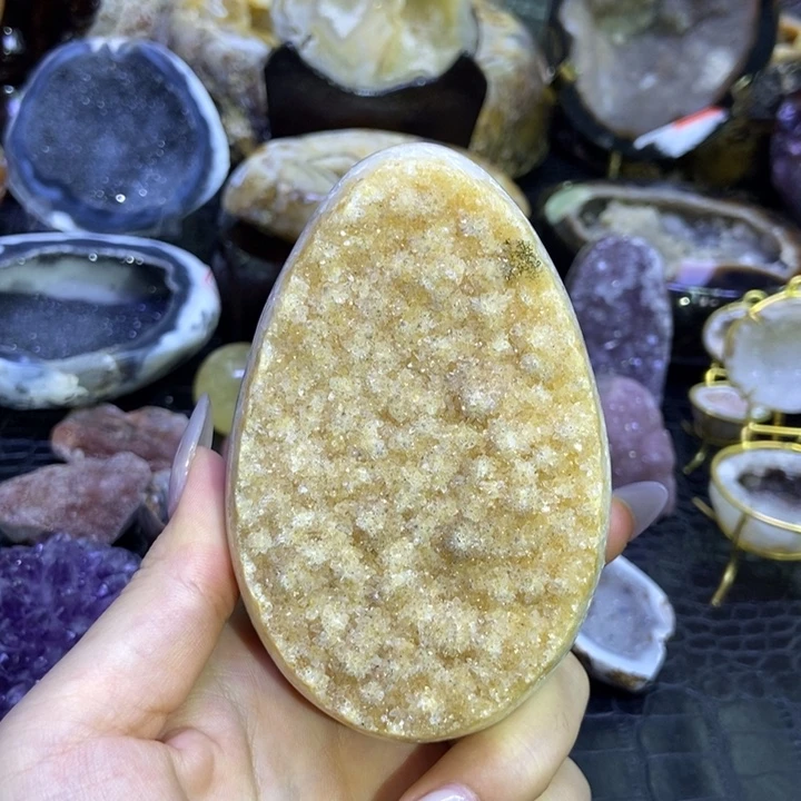 水晶未镶嵌珠宝半成品聚宝盆