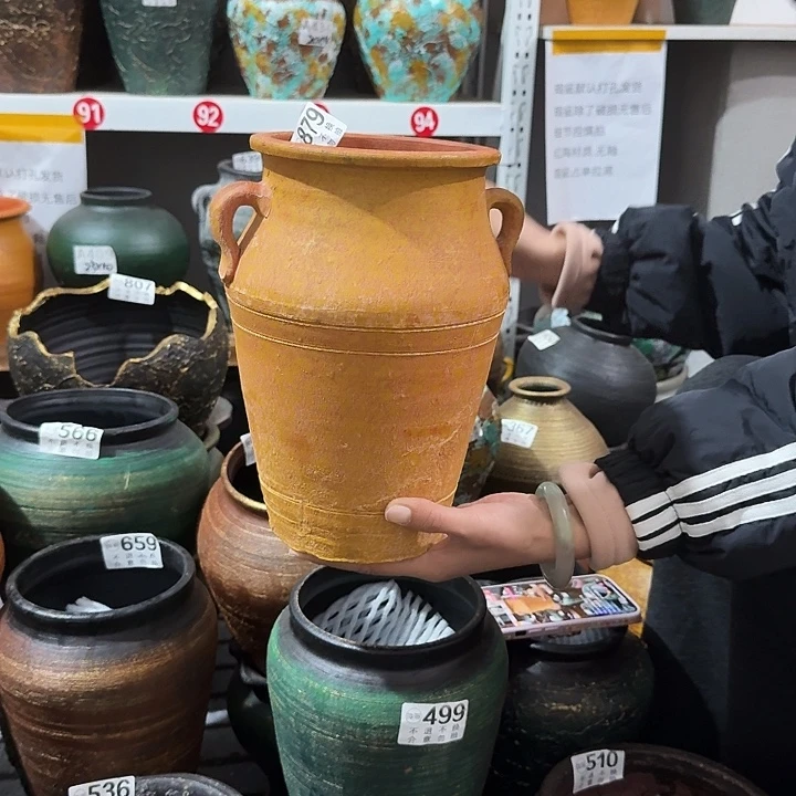 瑕疵黄色双耳879高度26口径15