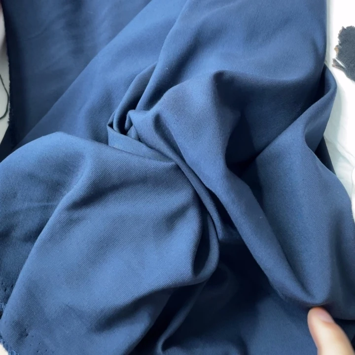 天丝（莱赛尔纤维）深蓝色棉麻2米