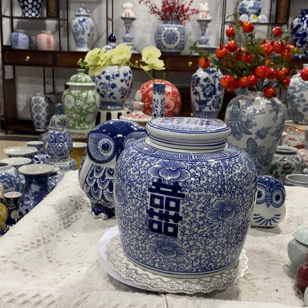 【闪购商品】摆件双喜罐摆件……高度19