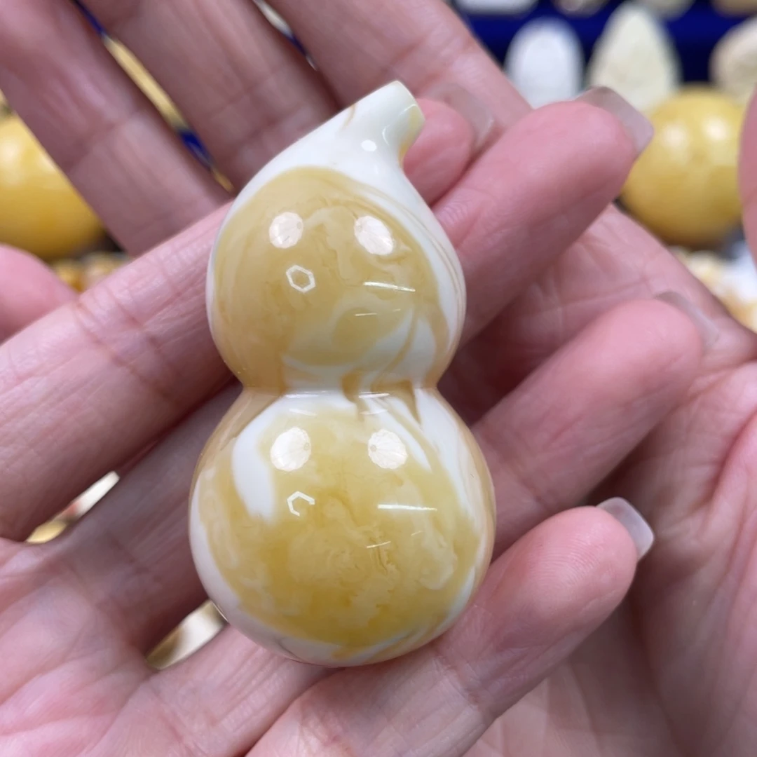 裸石蜜蜡未镶嵌琥珀蜜蜡葫芦吊坠