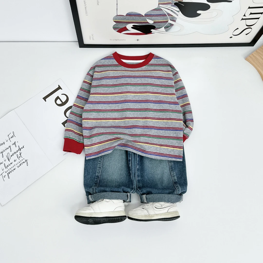 男童长袖T恤2025新款秋装儿童秋冬打底衫宝宝WG28570悠悠童话童装