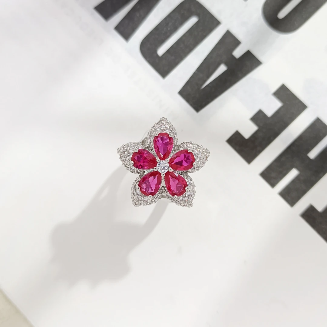 铜合金合成锆石戒指 WHLM-000821 绮梦 戒指轻奢时尚简约百搭欧美