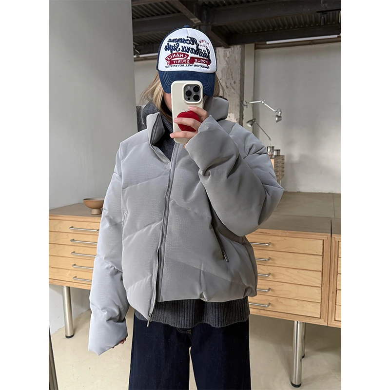 CCYE川川也美式复古仿鳄鱼皮棉服男女宽松休闲加厚夹棉保暖外套