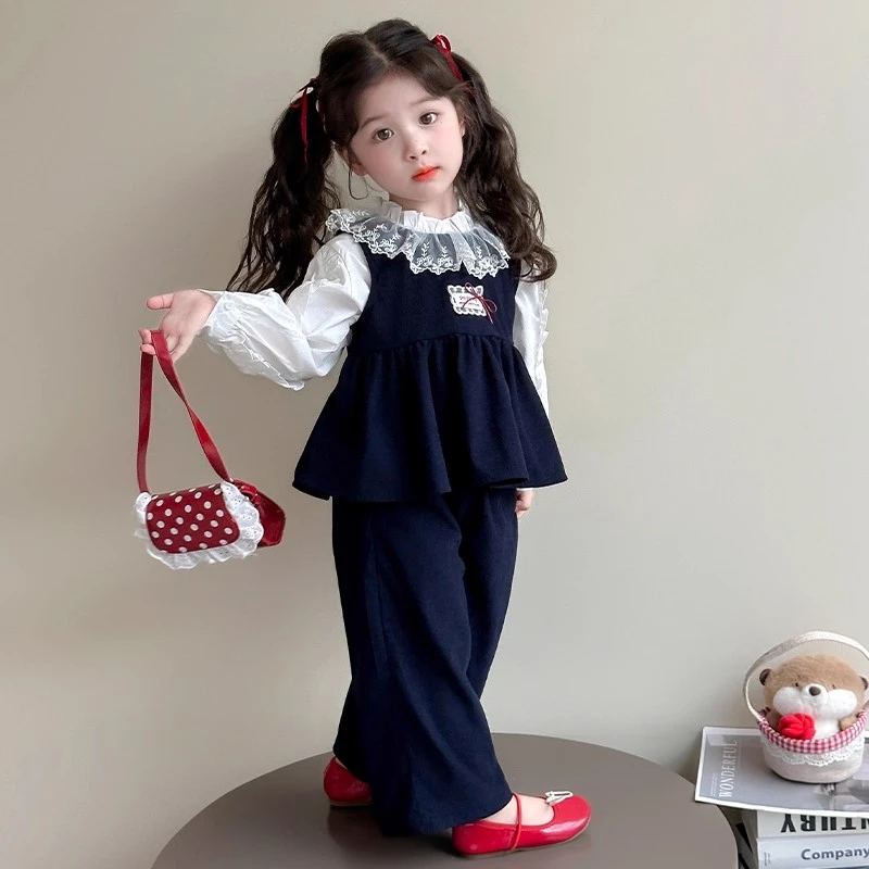 MK&UR.BV女童套装春秋时尚小香风2025新款女宝宝秋装超好看三件套