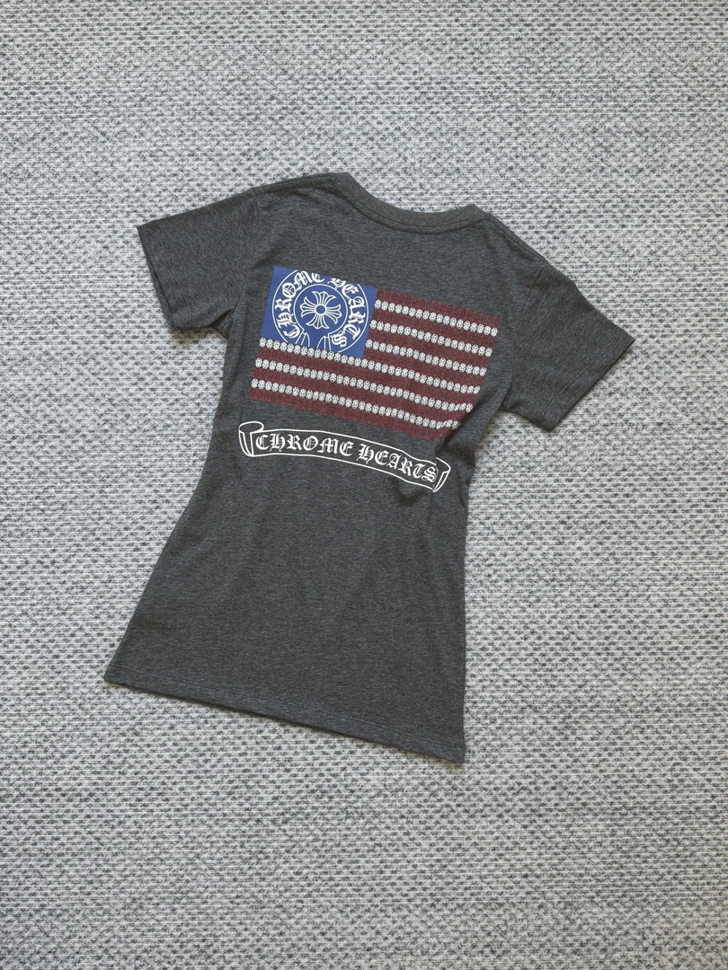 XUAN · 正确版 25ss新款夏季薄款微透后背印花V领短袖