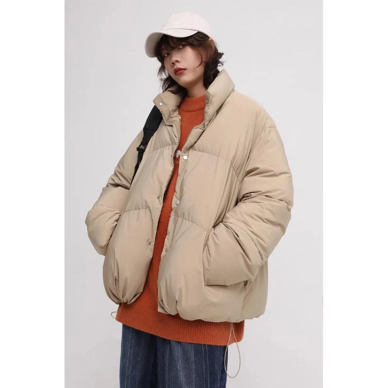 冬季情侣款立领时尚百搭休闲潮流羽绒服宽松加厚保暖5066