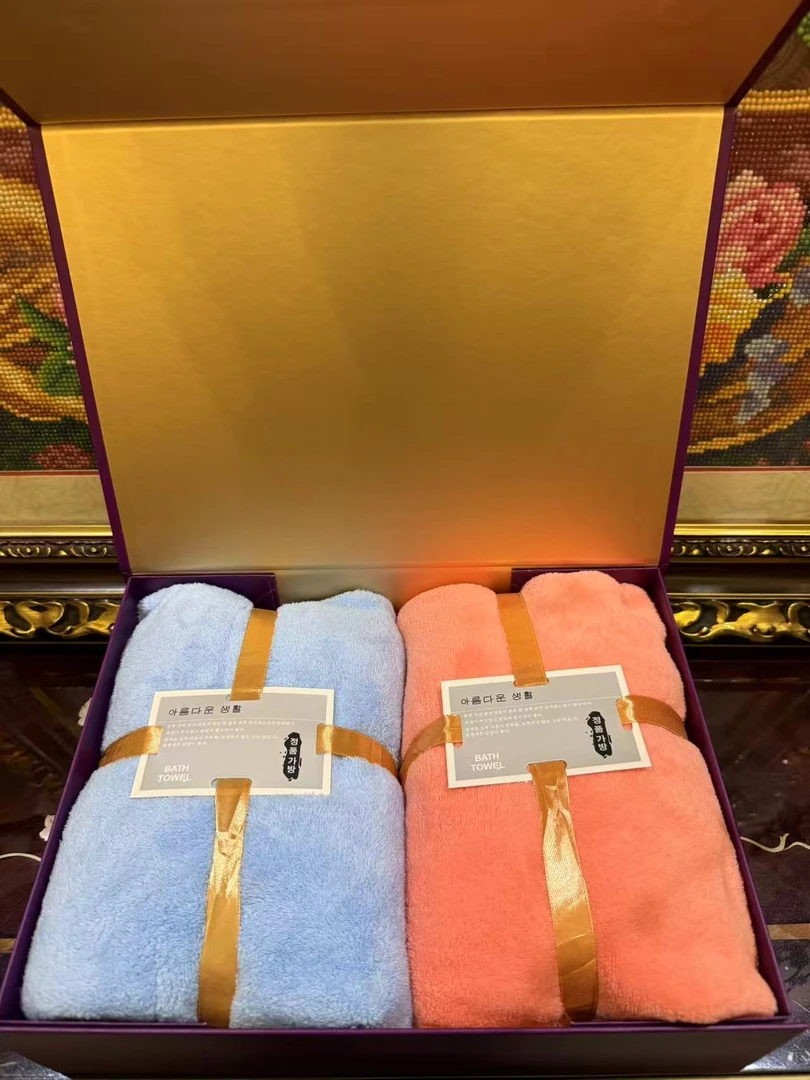 【到手两条】薄款毛巾家用吸水洗澡 颜色随机 BA