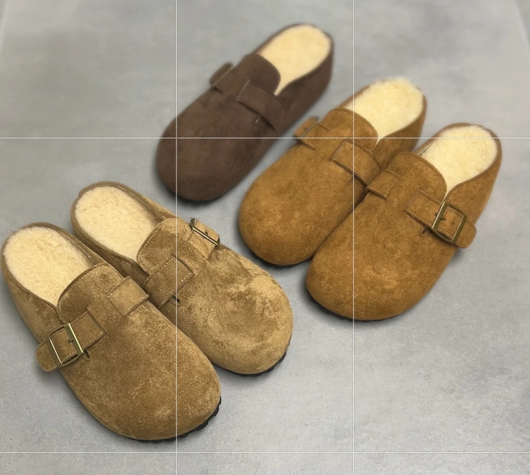 糯糯泡芙~3.5cm内增高厚底勃肯半拖鞋女外穿新款鞋子2025/D