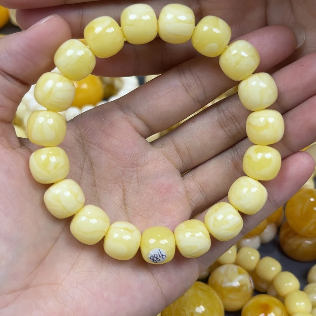 琥珀未镶嵌手串同料老邢手串12.3mm