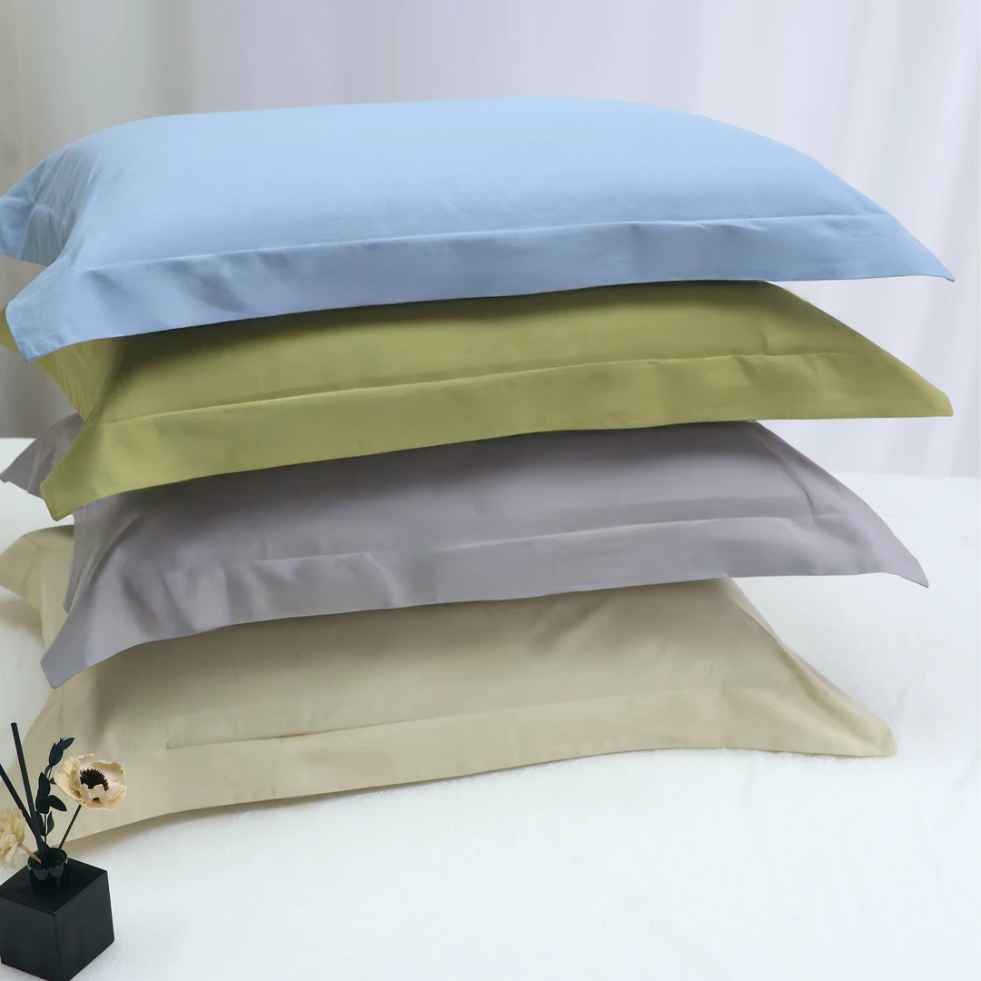 枕套纯色家用简约学生宿舍成人枕头套一对装枕头套纯棉100%全棉