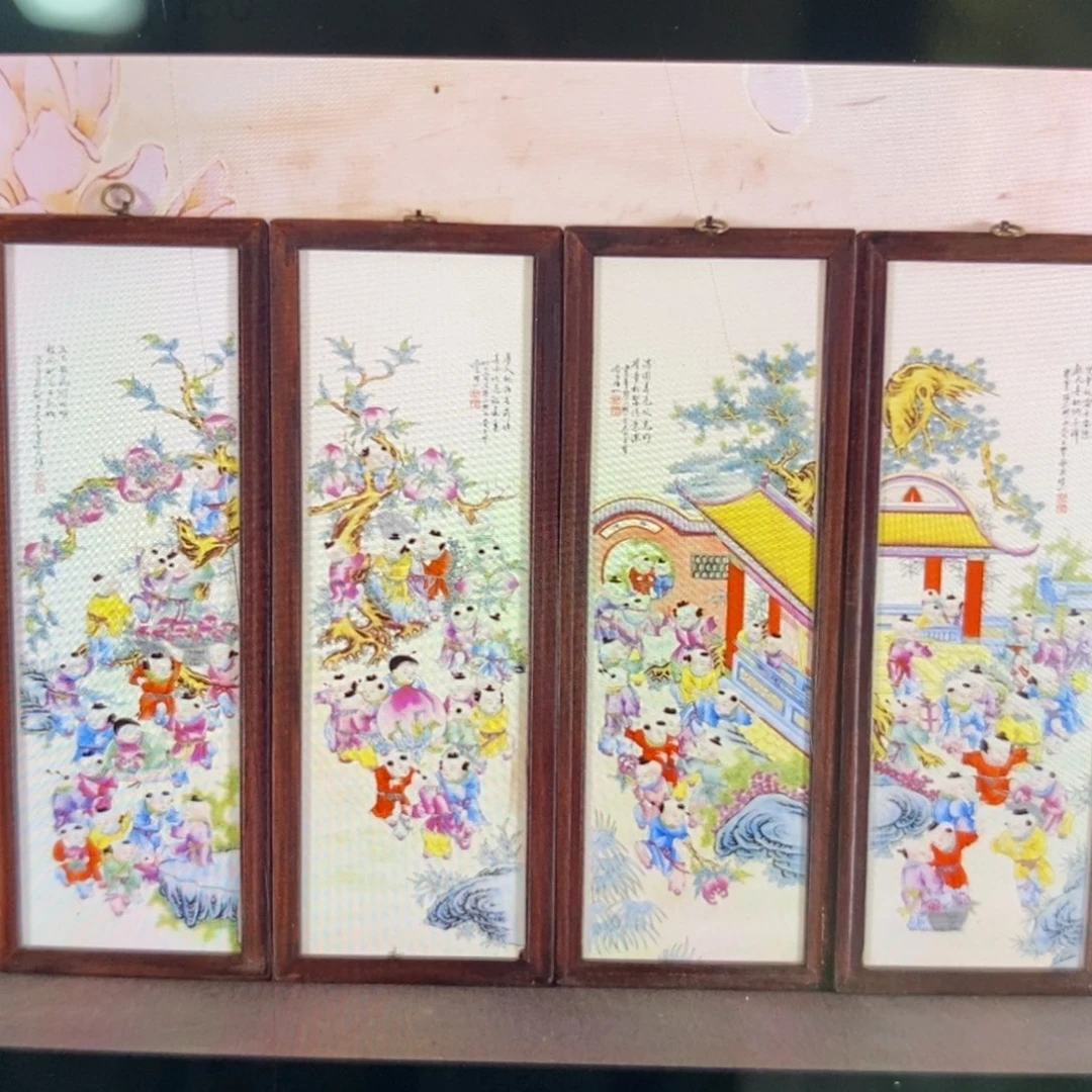 瓷片63*21.5*4景德镇瓷板画柴窑烧制